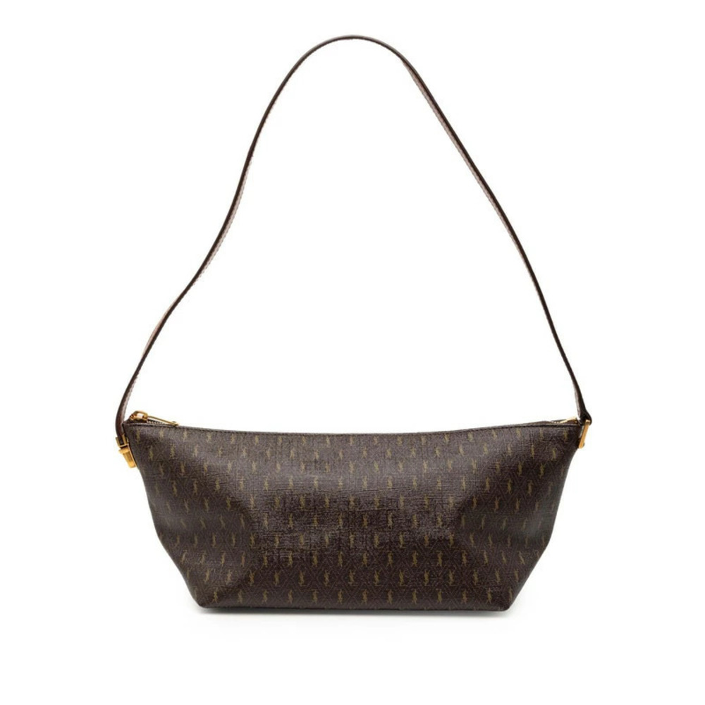 Saint Laurent Le Monogram Shoulder Bag Brown Leather